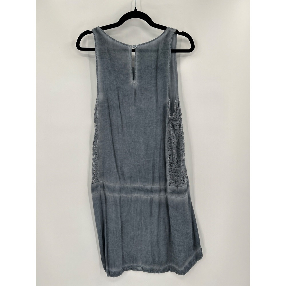 Young Fabulous & Broke (YFB) Sz M Gray Dress Lace Side Panels Sleeveless Beachy - Picture 7 of 10